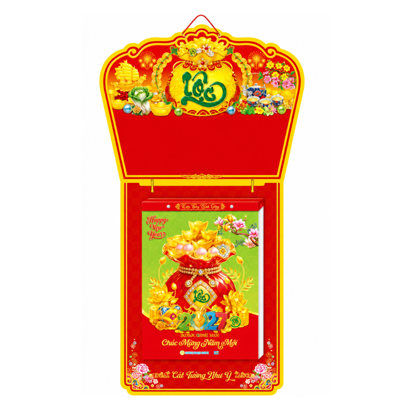 Bộ kh&aacute;nh lịch 2027 Đinh M&ugrave;i 17 x 24cm phong thủy