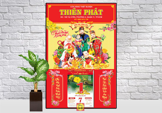 lich go treo tuong LỊCH GỖ HOA - XLG585 