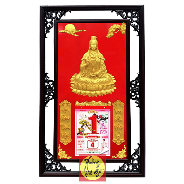 LỊCH GỖ QUAN &Acirc;M BỒ T&Aacute;T - XLG39
