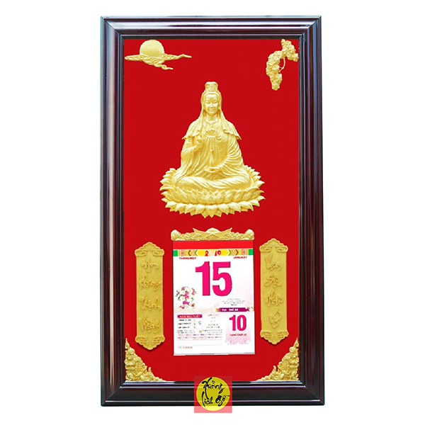 LỊCH GỖ QUAN &Acirc;M BỒ T&Aacute;T - XLG40