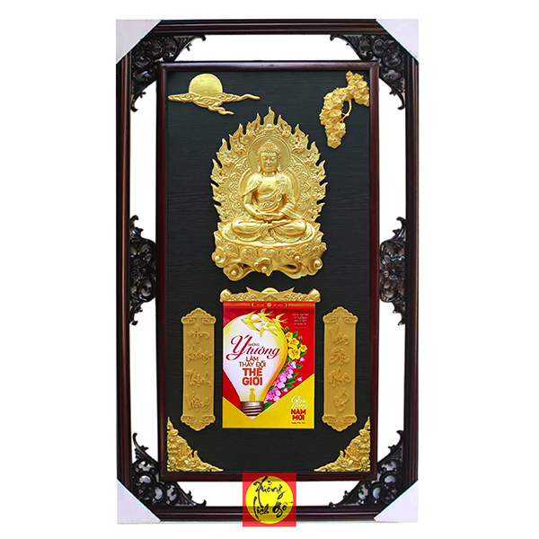 LỊCH GỖ TREO TƯỜNG PHẬT ADIĐ&Agrave; - XLG41