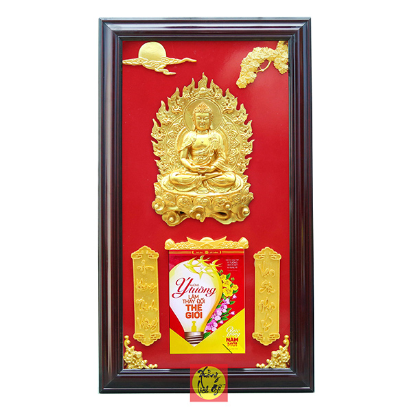 LỊCH GỖ TREO TƯỜNG PHẬT ADIĐ&Agrave; - XLG44