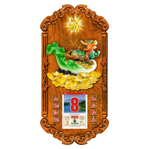 LỊCH GỖ PHONG THỦY T&Ugrave;Y HƯU - XLG421